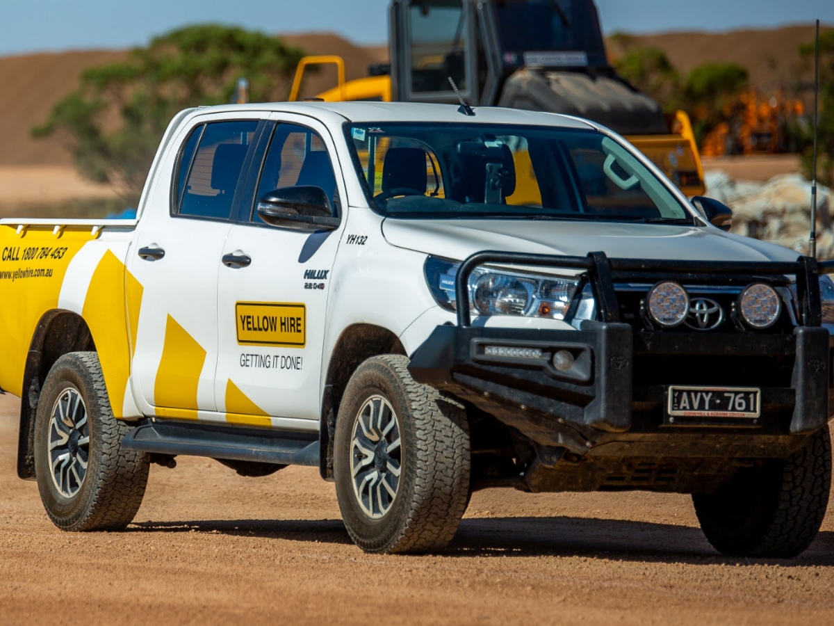 Yellow Hire Toyota Hilux-Service Ute